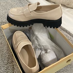 Brand new, never worn spring loafers.
